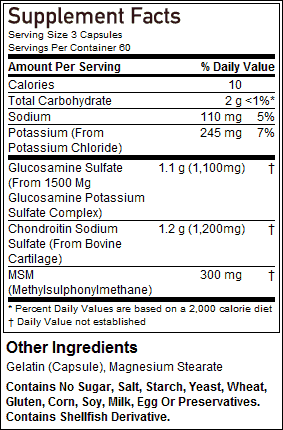 Msm / Glucosamine / Chondroitin